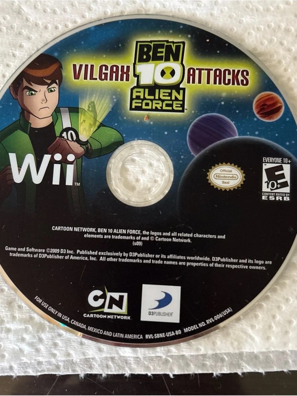 Ben 10 Alien Force: Vilgax Attacks (Wii) - Game Disc Only